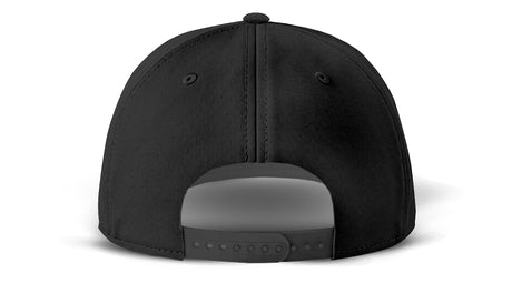 J7256 Clubhouse Performance Rope Cap - Black with Black/White Rope (Back)