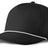 J7256 Clubhouse Performance Rope Cap - Black with White Rope (Front)