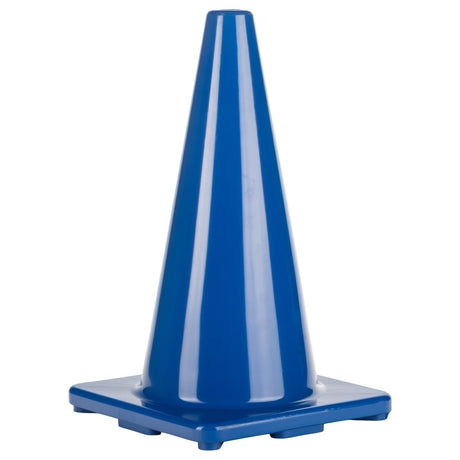 18"H HIGH-VISIBILITY FLEXIBLE VINYL CONE BLUE