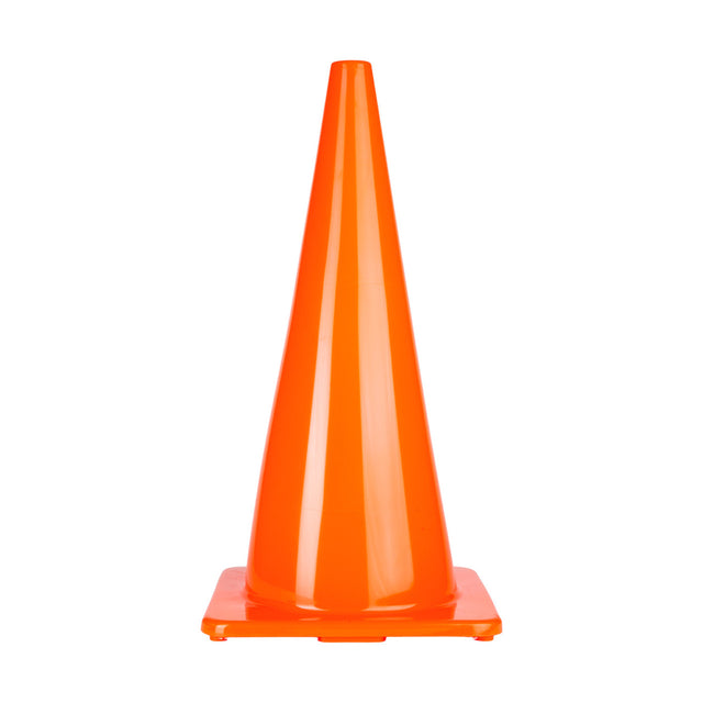 28"H HIGH-VISIBILITY FLEXIBLE VINYL CONE