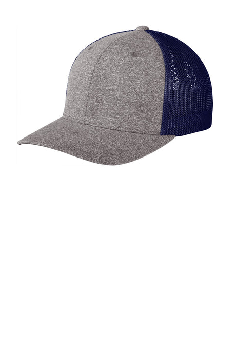 Port Authority C302 Flexfit Melange Mesh Back Trucker Cap