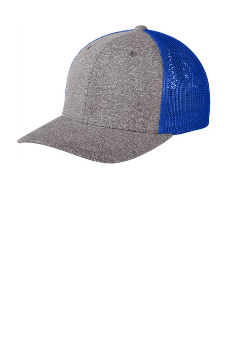 Port Authority C302 Flexfit Melange Mesh Back Trucker Cap