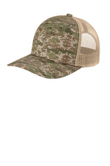 Port Authority C404 Digi Camo Snapback Trucker Cap Wholesale Blank