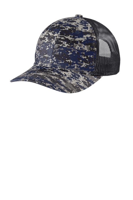Port Authority C404 Digi Camo Snapback Trucker Cap Wholesale Blank