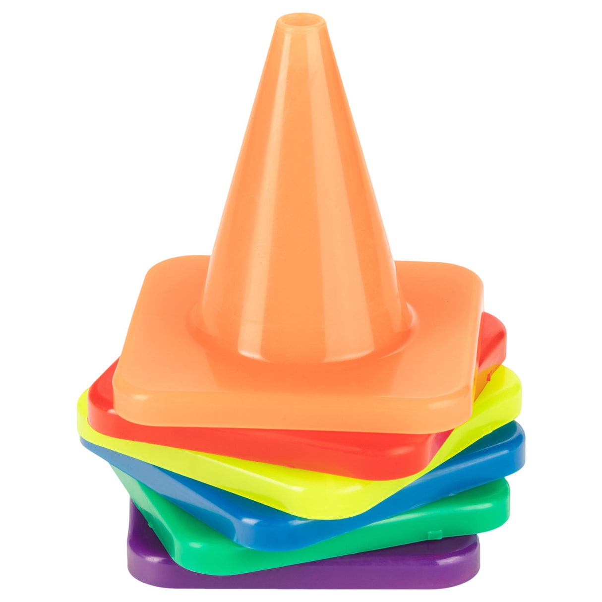 4"H HIGH-VISIBILITY FLEXIBLE VINYL CONE ORANGE