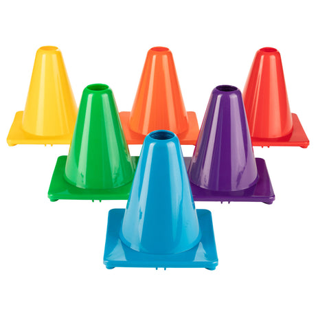 4"H HIGH-VISIBILITY FLEXIBLE VINYL CONE ORANGE