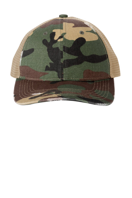 Port Authority C600 Distressed Mesh Back Cap Wholesale Blank