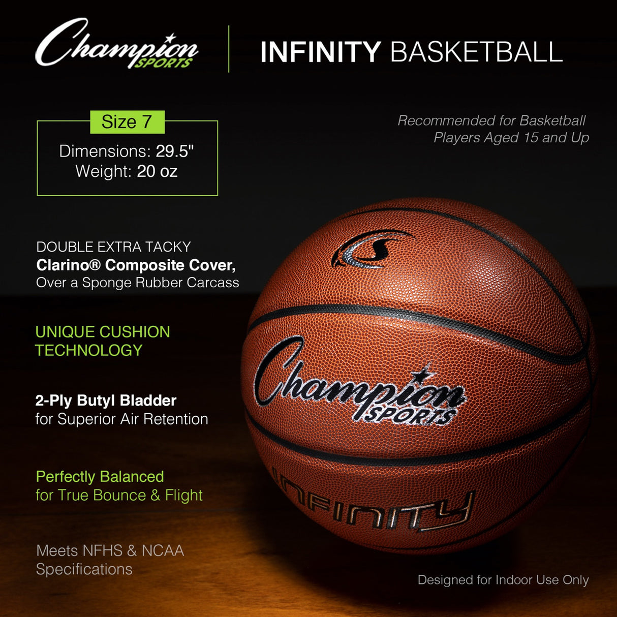 Champion Sports COMPOSITE GAME BALL 28.5" SIZE 6