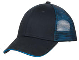 Port Authority C818 Double Mesh Snapback Sandwich Bill Cap Wholesale