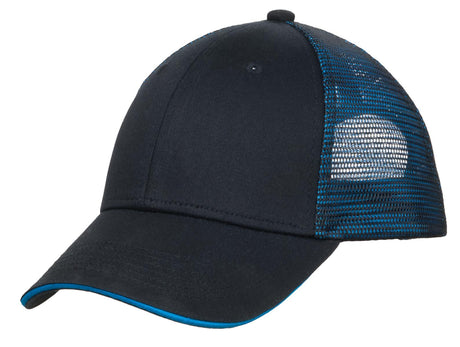 Port Authority C818 Double Mesh Snapback Sandwich Bill Cap Wholesale