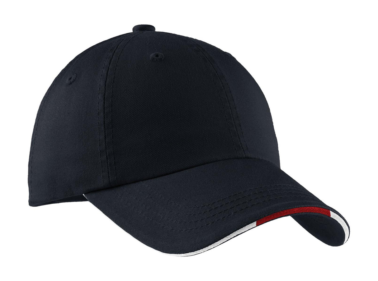 Port Authority ®  Sandwich Bill Cap with Striped Closure.  C830 - Port Authority C830