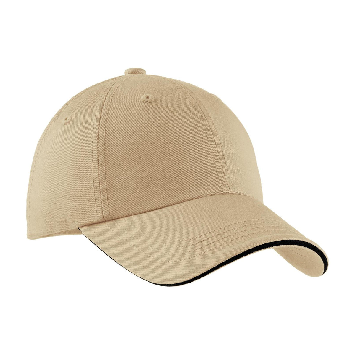 Port Authority ® Sandwich Bill Cap with Striped Closure. C830 - Port Authority C830 Caps Port Authority