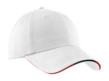 Port Authority ®  Sandwich Bill Cap with Striped Closure.  C830 - Port Authority C830