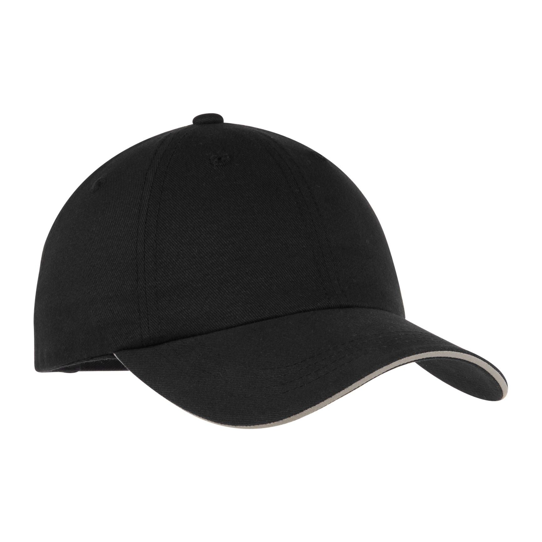 Port Authority ® Reflective Sandwich Bill Cap. C832 - Port Authority C832 Caps Port Authority Black/ Reflective OSFA