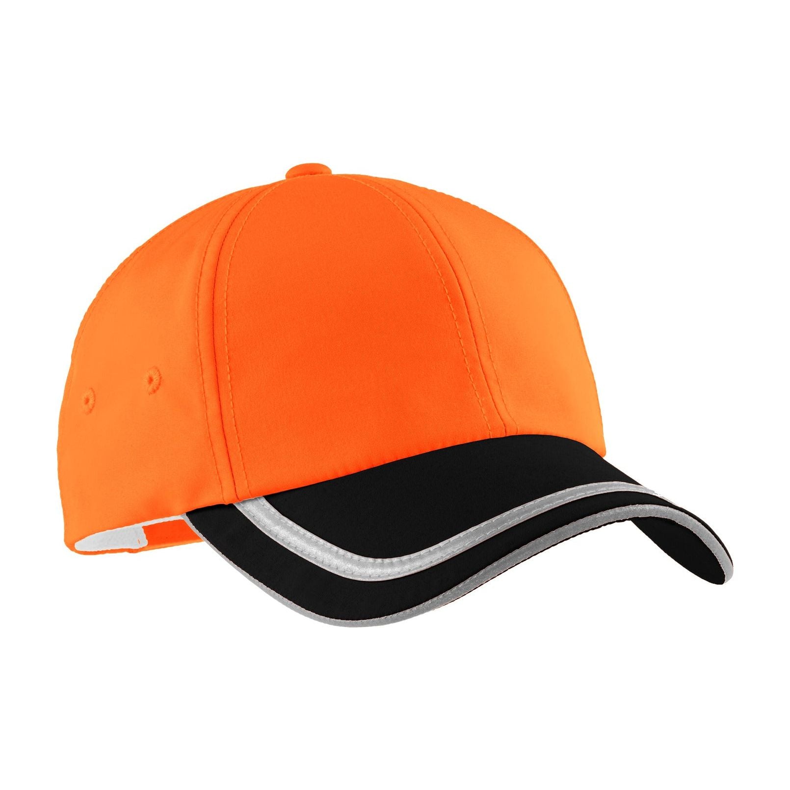 Port Authority ® Enhanced Visibility Cap. C836 - Port Authority C836 Caps Port Authority Safety Orange/ Black OSFA