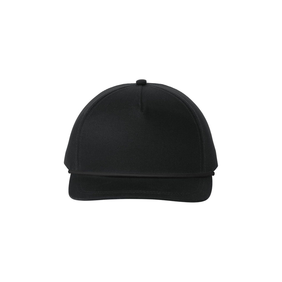 Port Authority ® Snapback Five-Panel Rope Cap C962 - Port Authority C962 Caps Port Authority Black/ Black OSFA