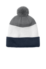 Port Authority C979 Cozy Striped Pom Beanie