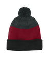 Port Authority ®  Cozy Striped Pom Beanie C979 - Port Authority C979