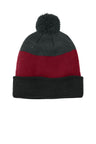 Port Authority C979 Cozy Striped Pom Beanie