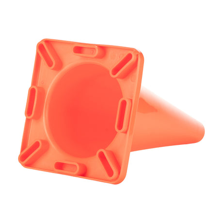 9"H HIGH-VISIBILITY FLEXIBLE VINYL CONE ORANGE