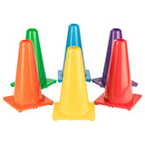 9"H HIGH-VISIBILITY FLEXIBLE VINYL CONE ORANGE