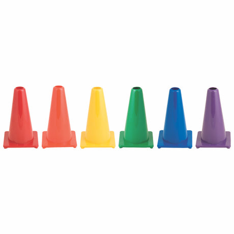 9"H HIGH-VISIBILITY FLEXIBLE VINYL CONE ORANGE