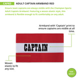 CAPTAIN ARM BAND, ADULT RED