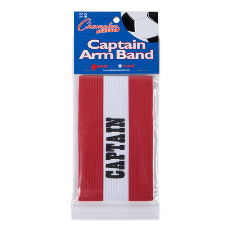 Champion Sports CAPRD Captain Arm Band, Adult Red