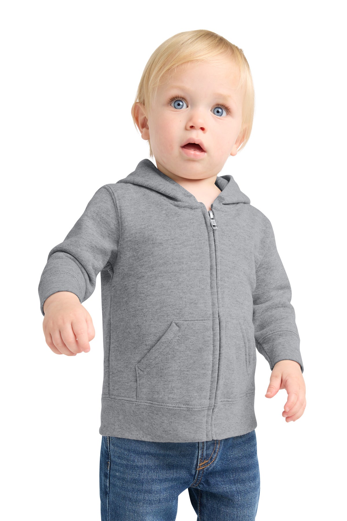 Port & Company CAR78IZH Infant Core Fleece Full-Zip Hooded Sweatshirt | Port & Co CAR78IZH