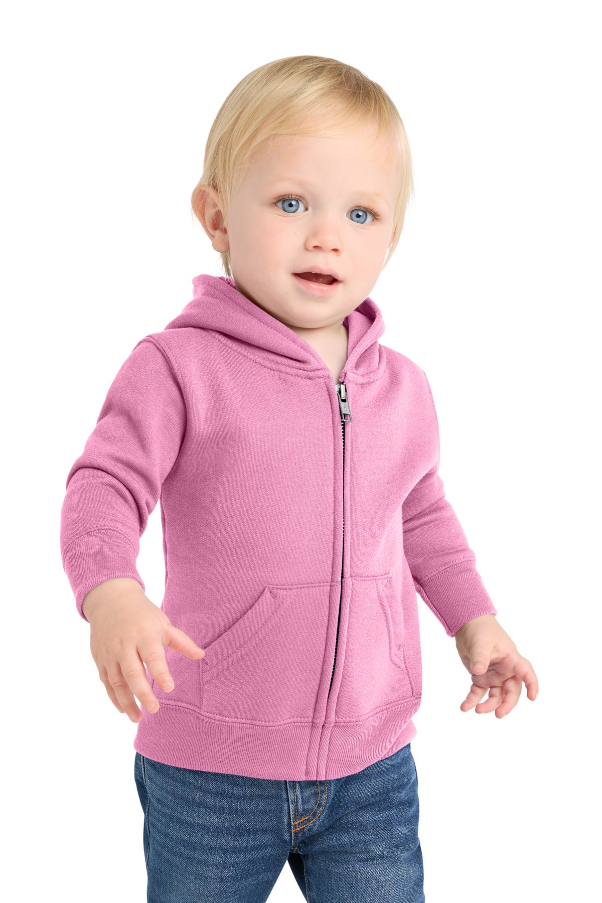 Port & Company CAR78IZH Infant Core Fleece Full-Zip Hooded Sweatshirt | Port & Co CAR78IZH