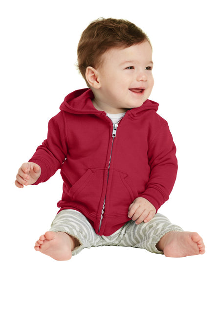 Joe's USA Infant Core Fleece Full-Zip Hooded Sweatshirt Infant & Toddler Port & Company Red 06M