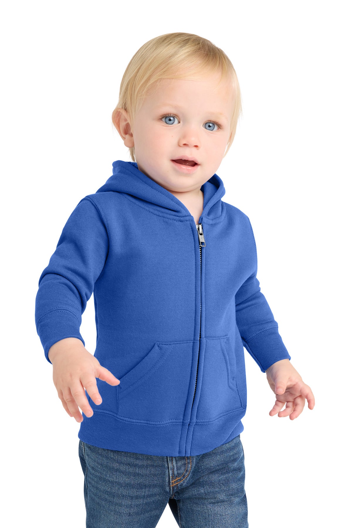 Port & Company CAR78IZH Infant Core Fleece Full-Zip Hooded Sweatshirt | Port & Co CAR78IZH