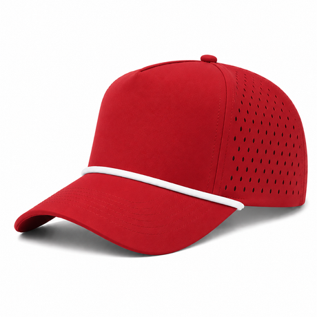 Joe's USA - CATCH FLOW - 5 Panel Perforated Rope Golf Hat