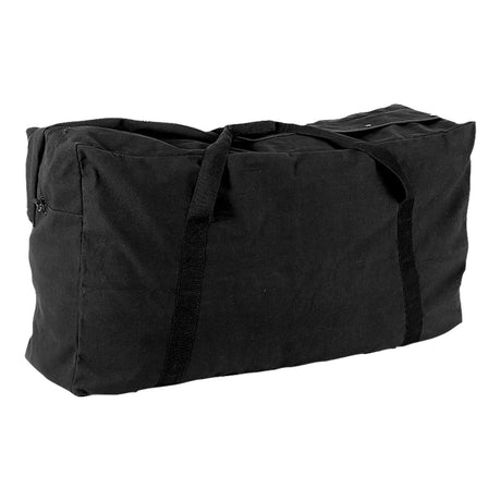 Champion Sports ZIPPERED CANVAS DUFFEL BAG, BLACK 34"L X 12"W X 15"H