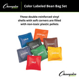 Champion Sports COLOR LABELED BEAN BAG SET