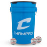 Champro Bucket (6 gal) w/24 CBB-200D Balls | Champro CBB200DB Champro Standard Standard