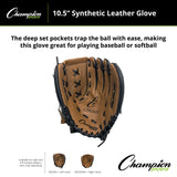 Champion Sports CBG500 10.5" SYNTHETIC LEATHER FIELDER'S GLOVE LEFT