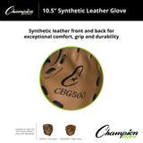 Champion Sports CBG500 10.5" SYNTHETIC LEATHER FIELDER'S GLOVE LEFT