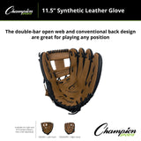 Champion Sports CBG600 11.5" SYNTHETIC LEATHER FIELDER'S GLOVE RIGHT