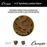 Champion Sports CBG600 11.5" SYNTHETIC LEATHER FIELDER'S GLOVE RIGHT