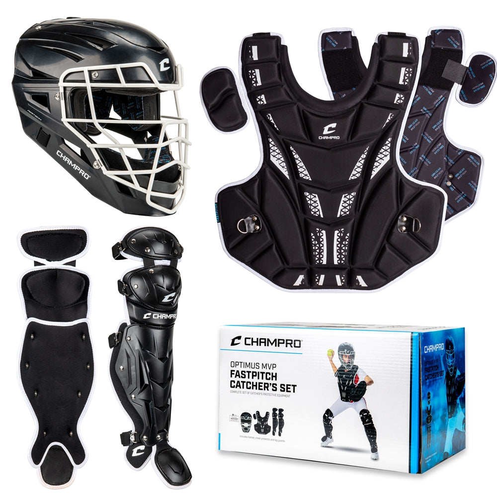 Champro Fastpitch Catcher's Kit | Champro CBSF Champro BLACK AGE 8 & UNDER