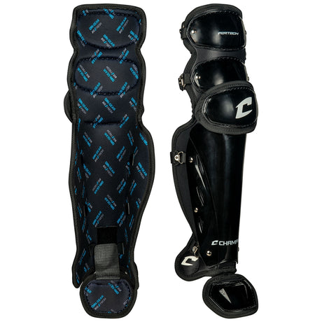 Champro Pro Plus Umpire Leg Guards | Champro CG385-CG370-CG355 Champro BLACK 17\" LENGTH
