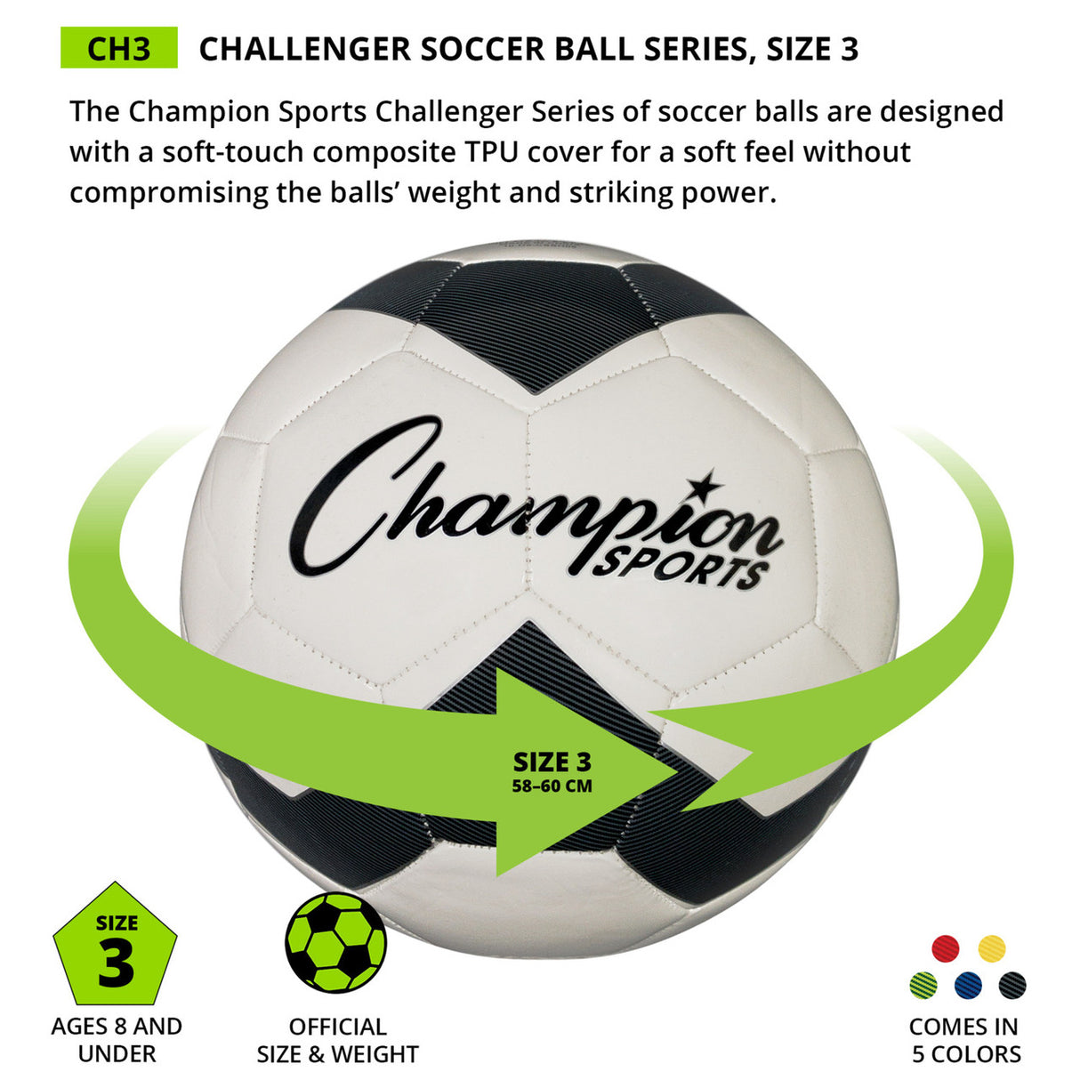 CHALLENGER SOCCER BALL, SIZE 3 RED