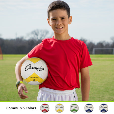 Champion Sports CH3RD Challenger Soccer Ball, Size 3 Red