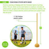 Champion Sports COACHING STICKS WITH BASE