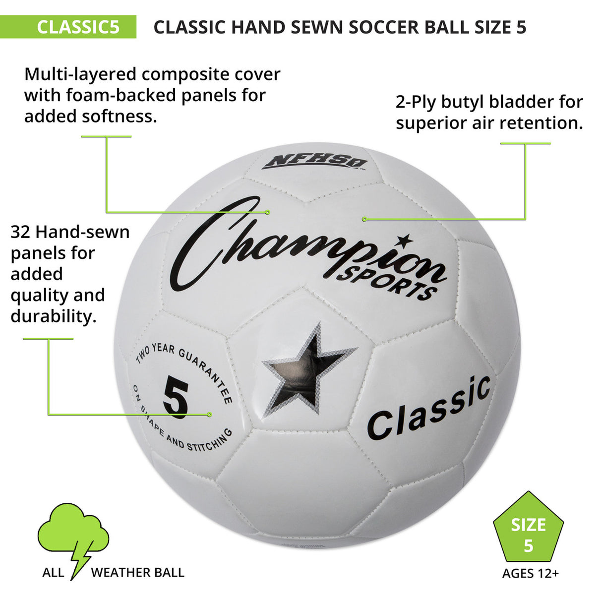 Champion Sports CLASSIC SOCCER BALL