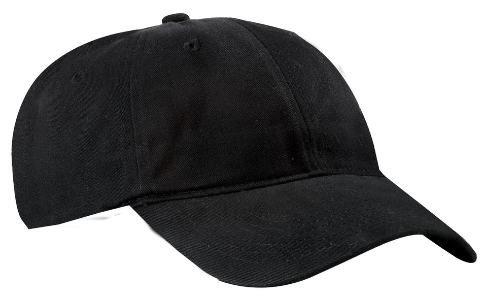 Port & Company ® Brushed Twill Low Profile Cap. CP77 - Port & Company CP77 Caps Port & Company Black OSFA