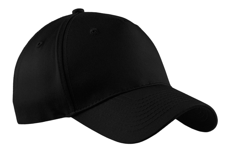 Port & Company ® Five-Panel Twill Cap. CP86 - Port & Company CP86 Caps Port & Company Black OSFA