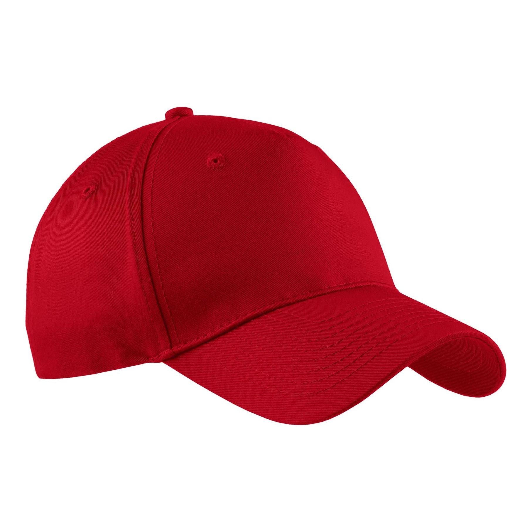 Port & Company ® Five-Panel Twill Cap. CP86 - Port & Company CP86 Caps Port & Company Red OSFA