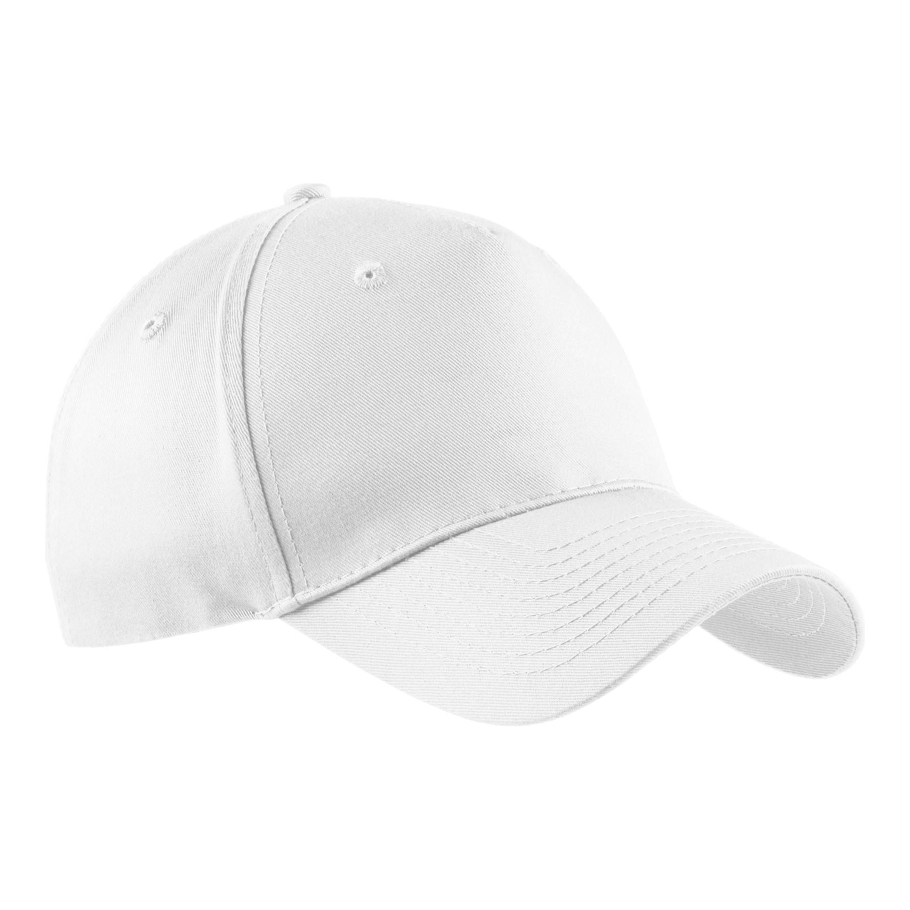 Port & Company ® Five-Panel Twill Cap. CP86 - Port & Company CP86 Caps Port & Company White OSFA